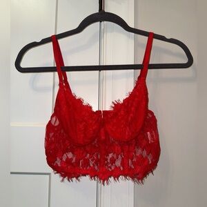 SHEIN Red Lace Bralette